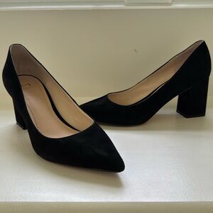 Marc Fisher Black Suede Block Heels